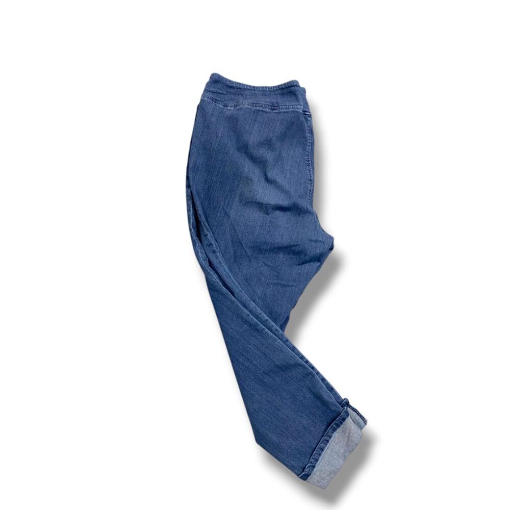 22WP Belle Kim Gravel Petite Womens Plus Size Jeggings Cuffed Pull On Jeans